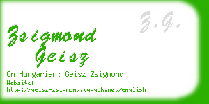 zsigmond geisz business card